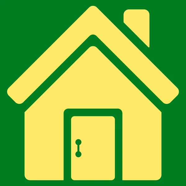Fechado casa porta plana vetor ícone — Vetor de Stock