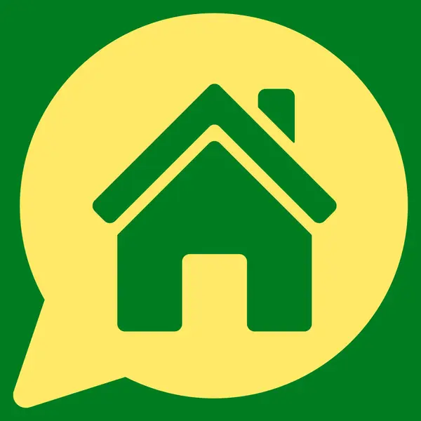 Haus erwähnen flache Vektor-Symbol — Stockvektor