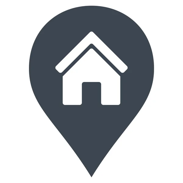 Realty Map Marker flacher Vektorsymbol — Stockvektor