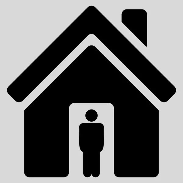 House Owner Flat Vector Icon — Stock Vector