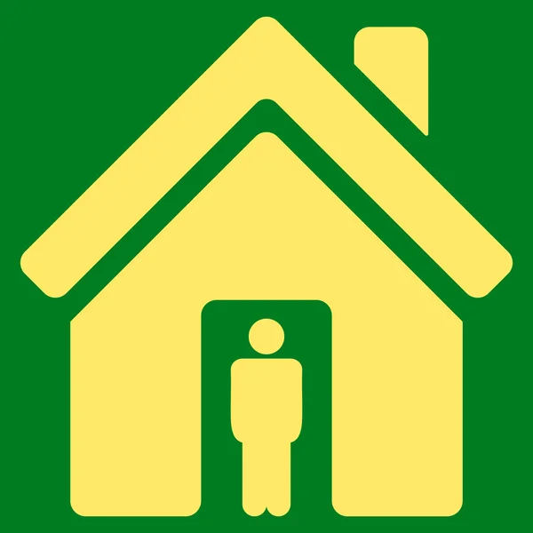 House Owner Flat Vector Icon — Stock Vector