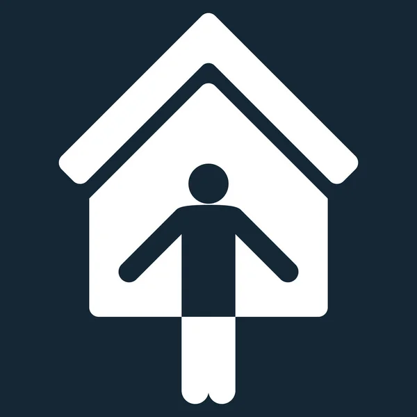 Dům majitel bytu Wellcome vektorové ikony — Stockový vektor