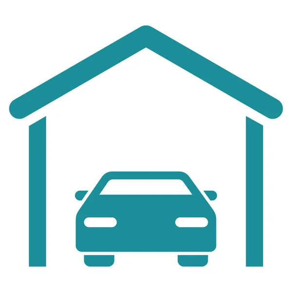 Auto garage piatto vettoriale icona — Vettoriale Stock