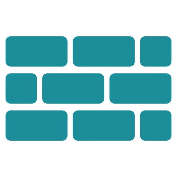 Brick Wall Flat Vector Icon — Stock Vector