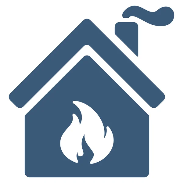 Kitchen Fire Flat Vector Icon — Stock Vector