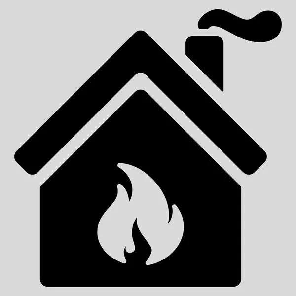 Kitchen Fire Flat Vector Icon — Stock Vector