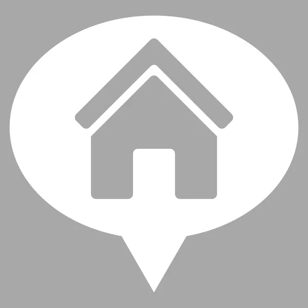 Informação da Casa Balão Flat Vector Icon —  Vetores de Stock