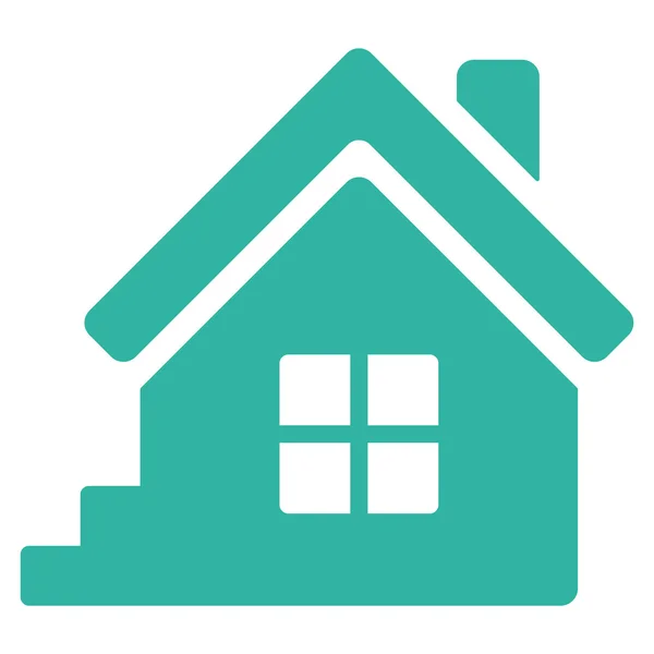 House Porch Flat Vector Icon — Stock Vector