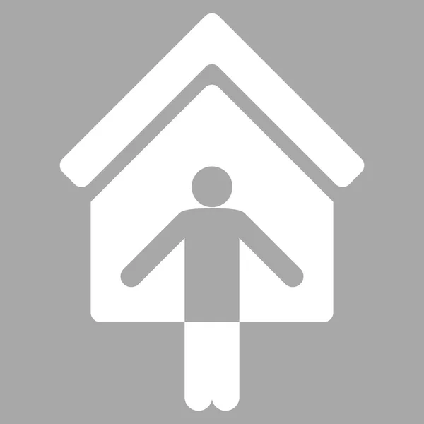 Propriétaire de la maison Wellcome Flat Vector Icon — Image vectorielle