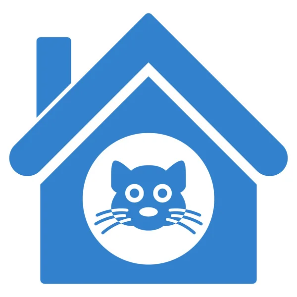 Kot dom płaski wektor ikona — Wektor stockowy