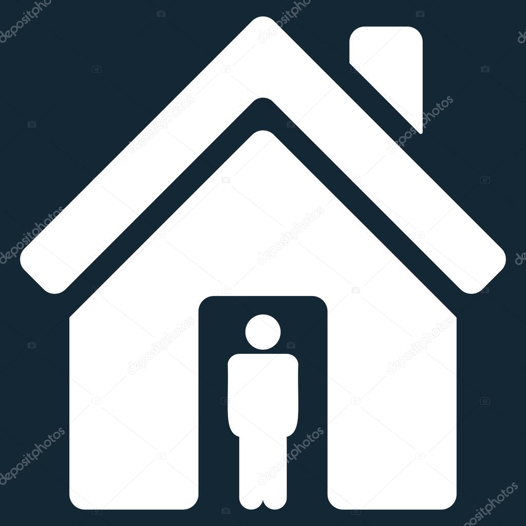 House Owner Flat Vector Icon Stock Vector C Ahasoft 122309194