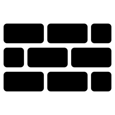 Tuğla duvar düz vektör simgesi