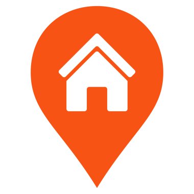 Realty harita işaretleyici düz vektör simgesi