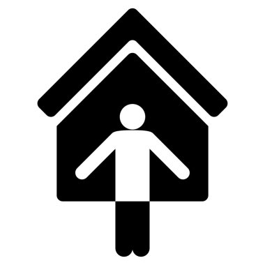 Ev sahibi Wellcome düz vektör simgesi