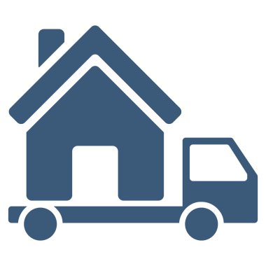 Mobil ev düz vektör simgesi