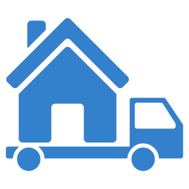 Mobil ev düz vektör simgesi