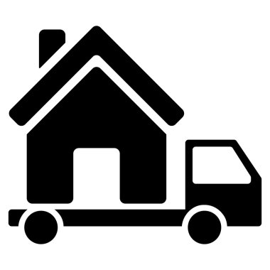 Mobil ev düz vektör simgesi