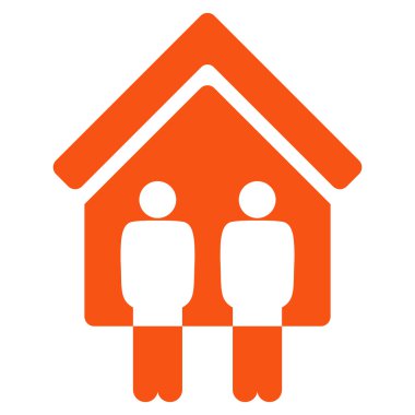 Yaşayan kişiler düz vektör simgesi