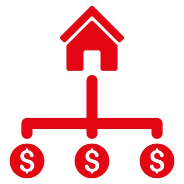 Bina ödemeler düz vektör simgesi