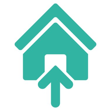 Bina giriş düz vektör simgesi