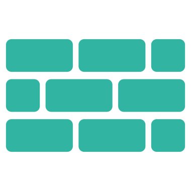 Tuğla duvar düz vektör simgesi