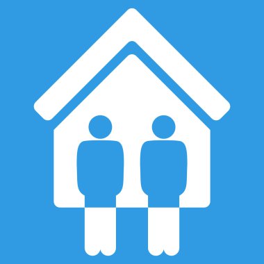 Yaşayan kişiler düz vektör simgesi