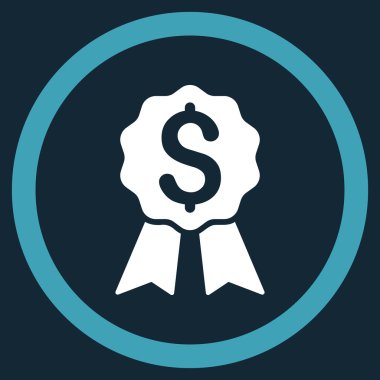 Bankacılık Ödülü düz yuvarlak vektör simgesi