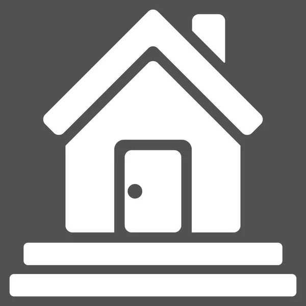 Casa Puerta delantera plana Vector Icono — Archivo Imágenes Vectoriales