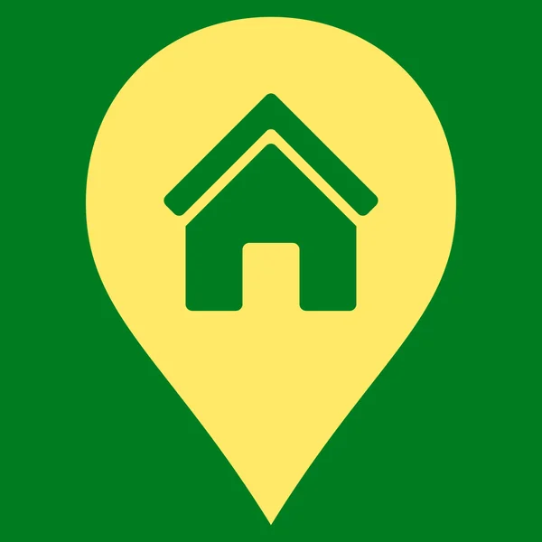 Realty Map Marker flacher Vektorsymbol — Stockvektor