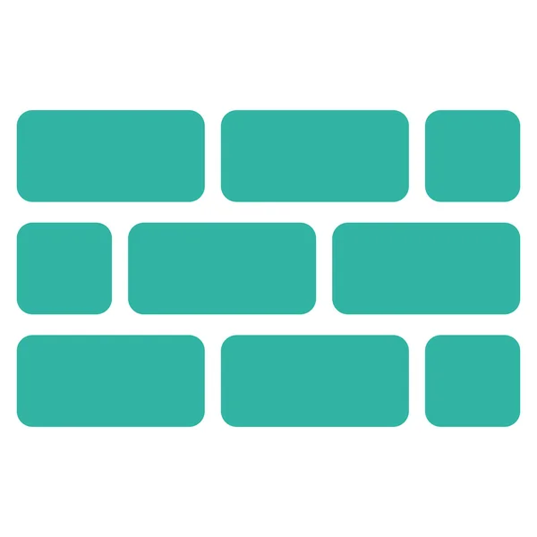 Brick Wall Flat Vector Icon — Stock Vector