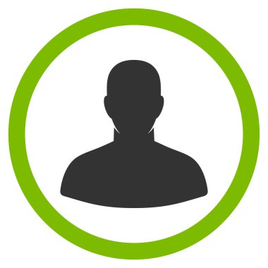 Kullanıcı düz yuvarlak vektör simgesi