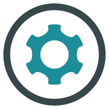 Vites düz yuvarlak vektör simgesi