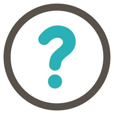 Soru düz yuvarlak vektör simgesi