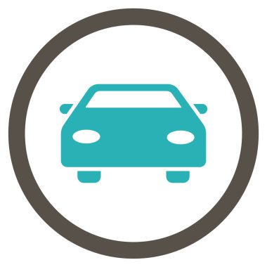 Araba düz yuvarlak vektör simgesi