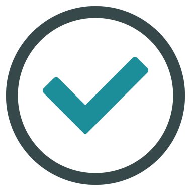 Tamam düz yuvarlak vektör simgesi