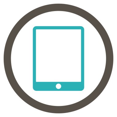 Tablet Pad düz yuvarlak vektör simgesi