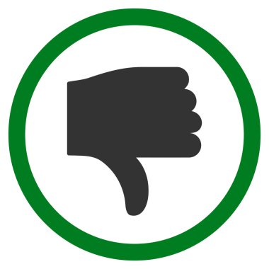 Başparmak düz yuvarlak vektör simgesi