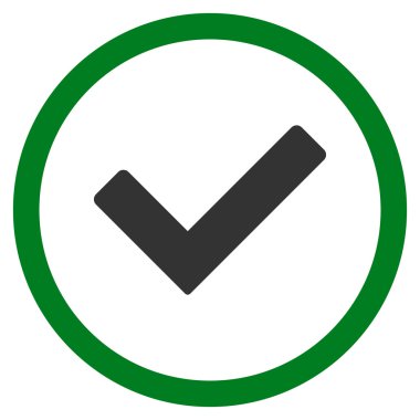 Tamam düz yuvarlak vektör simgesi