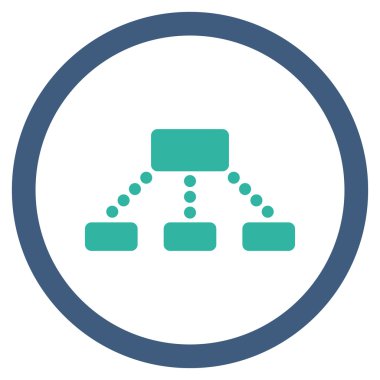 Hiyerarşi düz yuvarlak vektör simgesi