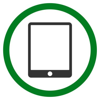Tablet Pad düz yuvarlak vektör simgesi
