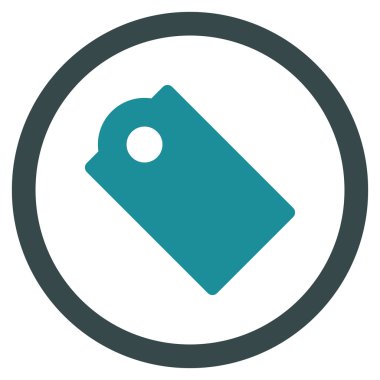 Etiketi düz yuvarlak vektör simgesi