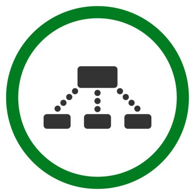 Hiyerarşi düz yuvarlak vektör simgesi