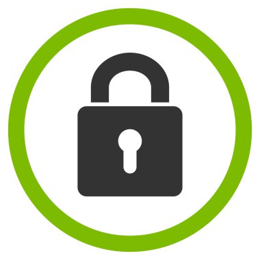 Kilit anahtar deliği düz yuvarlak vektör simgesi