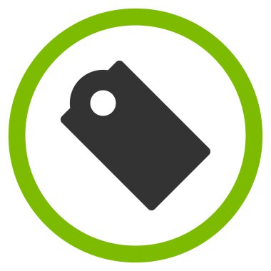 Etiketi düz yuvarlak vektör simgesi