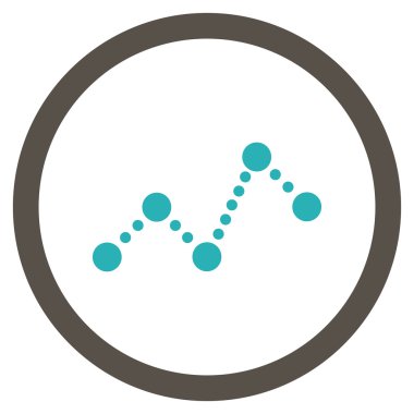 Grafik düz yuvarlak vektör simgesi