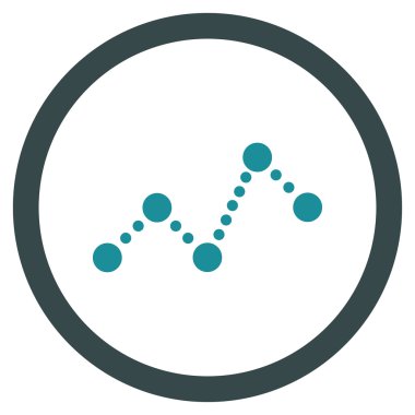 Grafik düz yuvarlak vektör simgesi