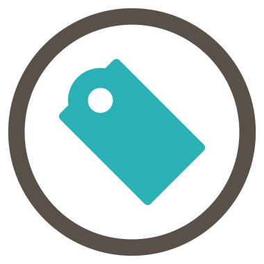 Etiketi düz yuvarlak vektör simgesi