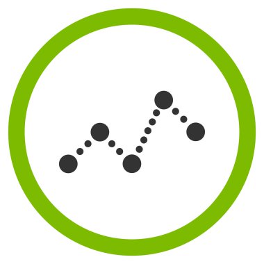 Grafik düz yuvarlak vektör simgesi