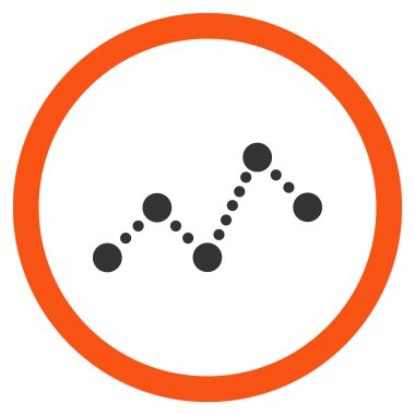 Grafik düz yuvarlak vektör simgesi