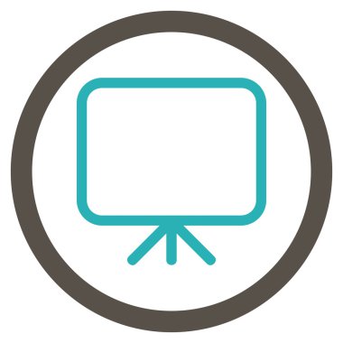 Sunu ekran düz yuvarlak vektör simgesi